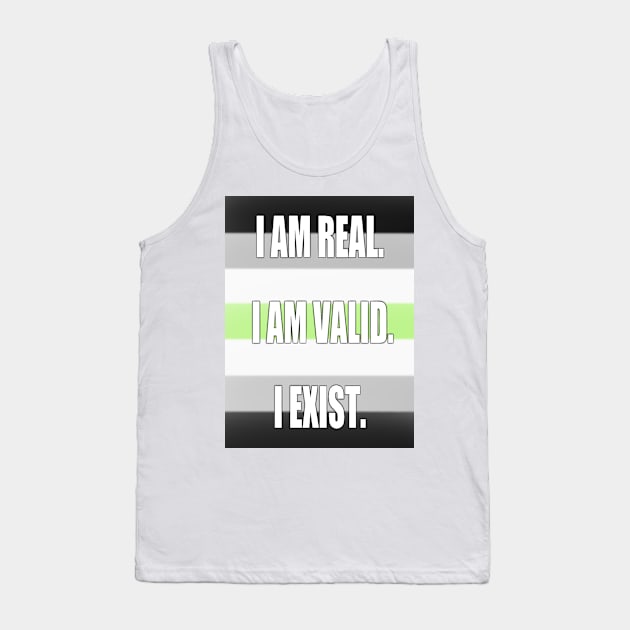 Agender Pride: I am... Tank Top by The Curio Art Shop